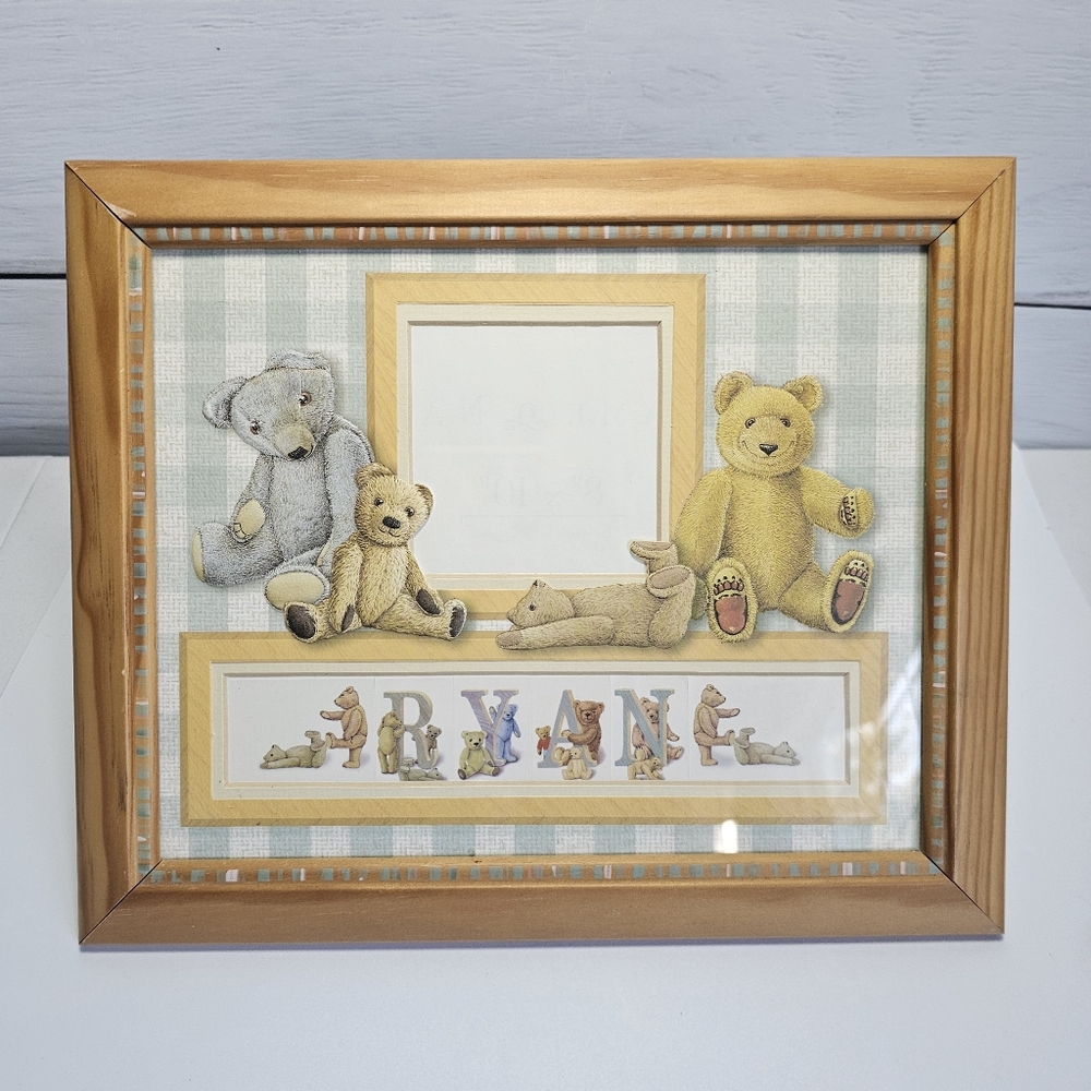 Teddy Bear Photo Frame Baby Child RYAN 8x10